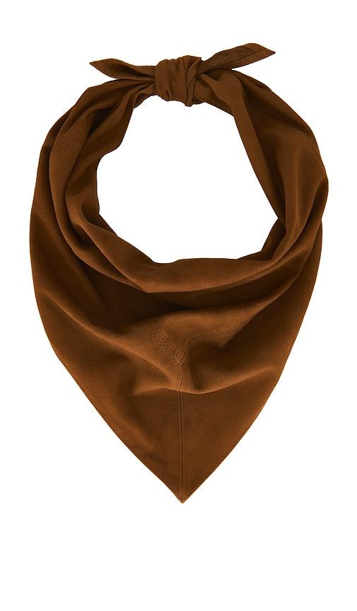 herskind suede bandana in man made laether with silver-tone metal hardware.