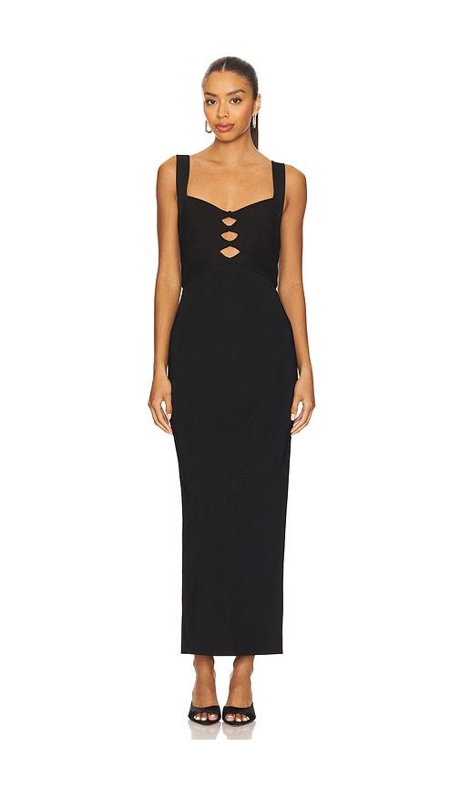 herve leger alessia gown in black. - size m (also in s)