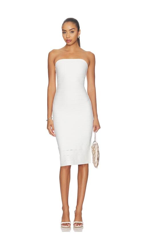 herve leger the cassidy dress in white. - size s (also in xs)