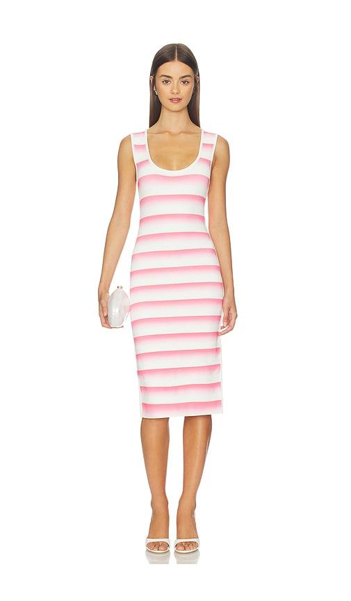 herve leger the clea midi dress in pink. - size l (also in xxs, m, xl)