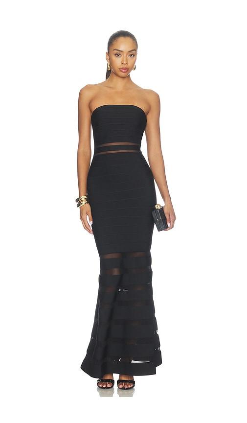 herve leger the kate gown in black. - size l (also in m, s, xl, xxs)