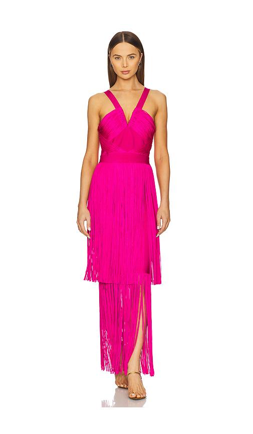 herve leger the margaret gown in pink. - size s (also in xs)