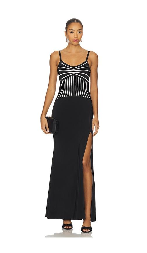 herve leger the ophelia gown in black. - size m (also in s)