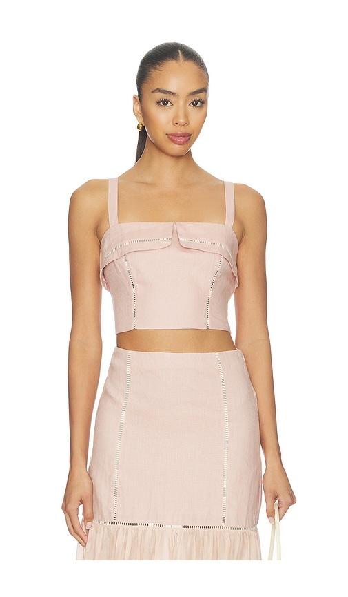 hevron alba top in pink. - size 0 (also in 2, 4, 6, 8)