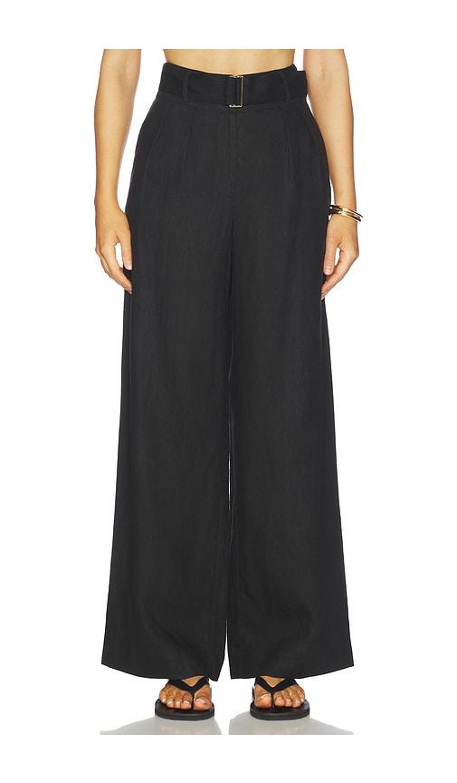 hevron alina pant in black. - size 0 (also in 2, 4, 6, 8, 10)