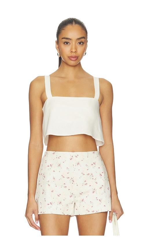 hevron caitlyn crop in cream. - size m (also in s)