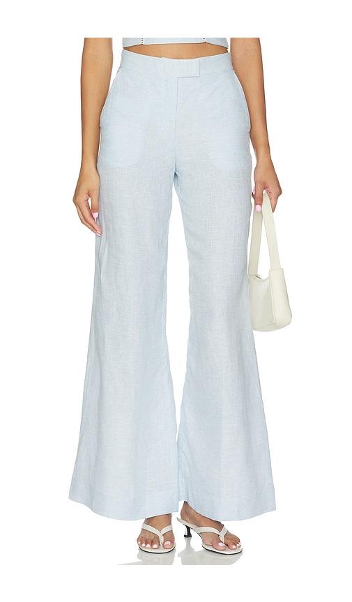 hevron capri pant in baby blue. - size 10 (also in 2, 4, 6, 8)
