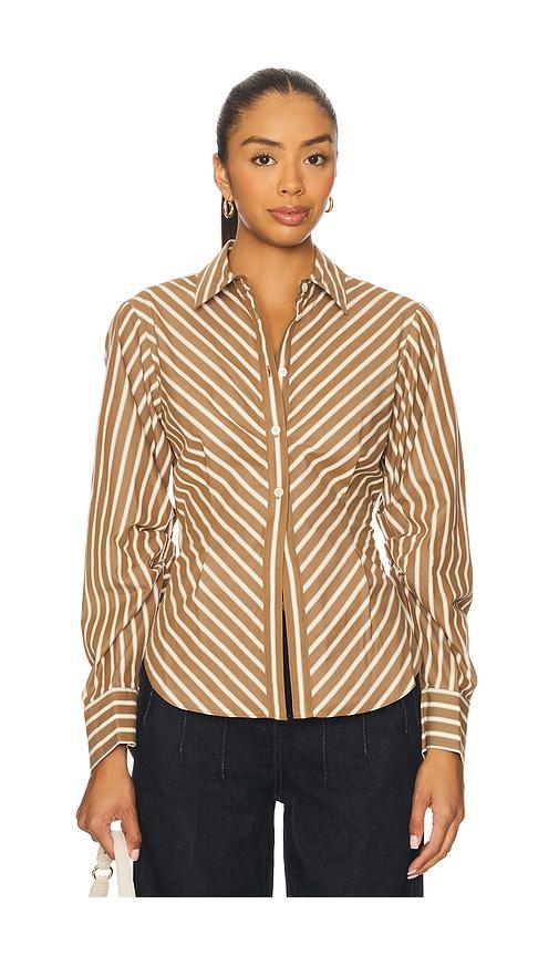 hevron drexel shirt in cognac. - size s (also in xl)