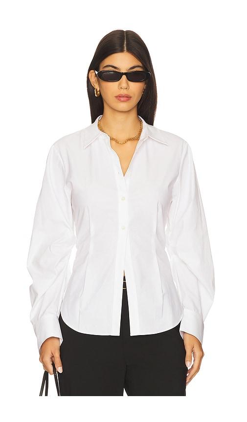 hevron drexel shirt in white. - size m (also in s, xs)