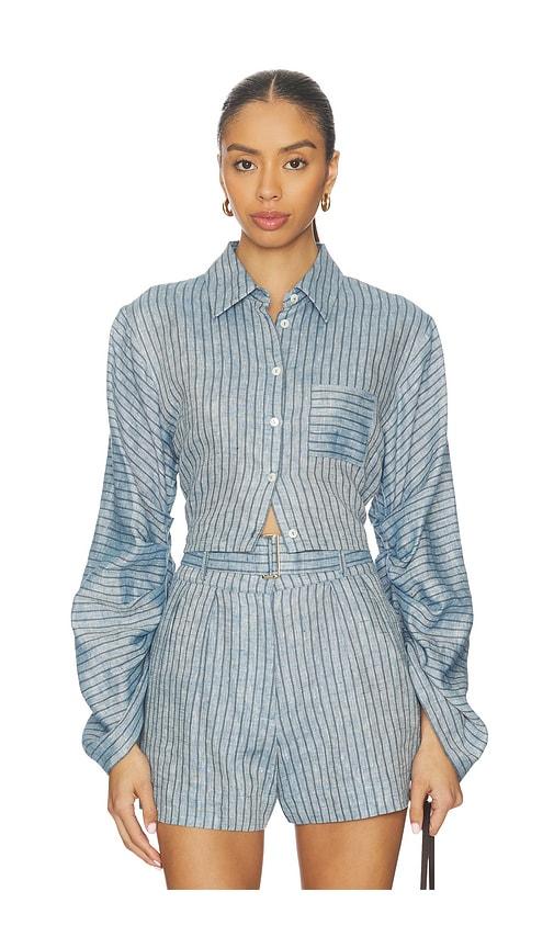 hevron raquel top in blue. - size m (also in xs)