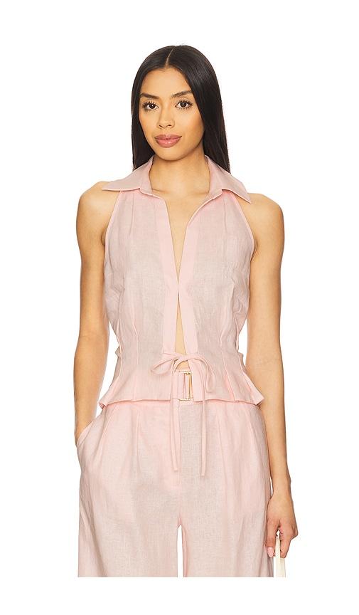 hevron sloan vest in blush. - size l (also in s, m)