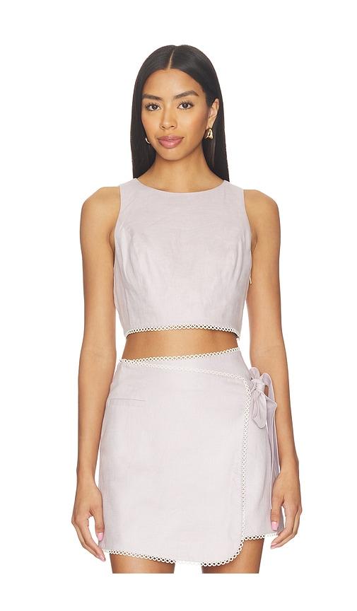 hevron terrel top in lavender. - size l (also in xs, s, m)