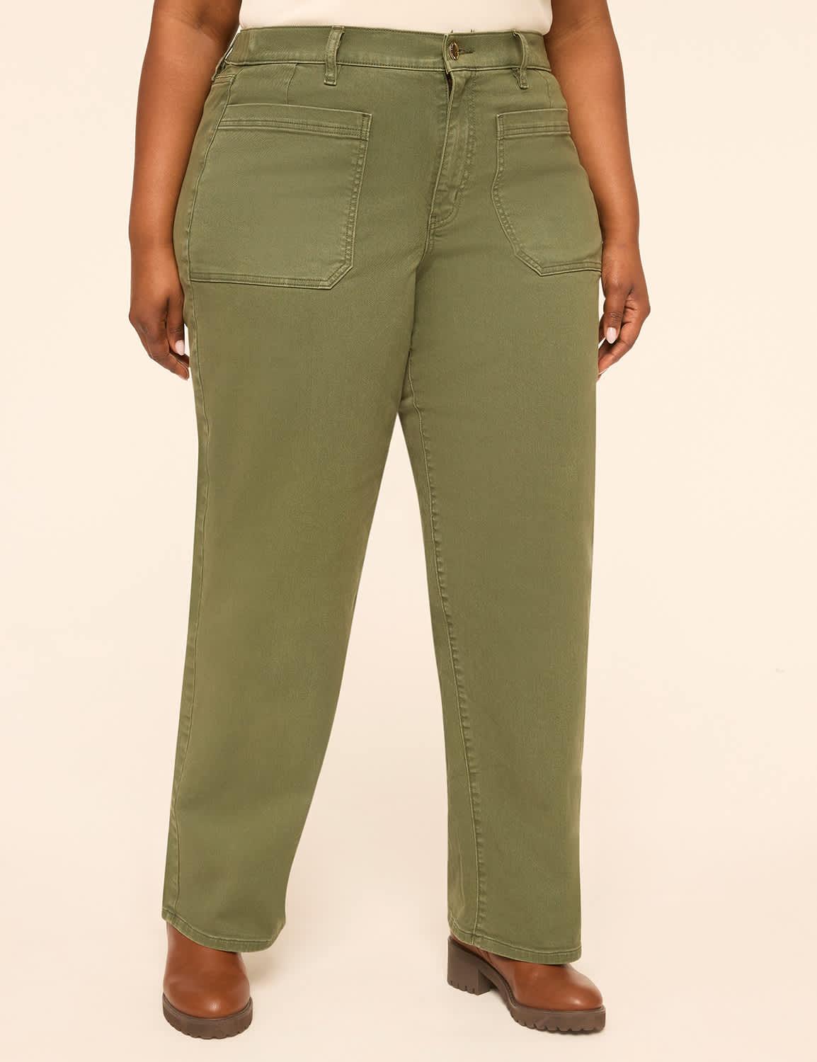 high-rise patch-pocket relaxed straight leg jean
