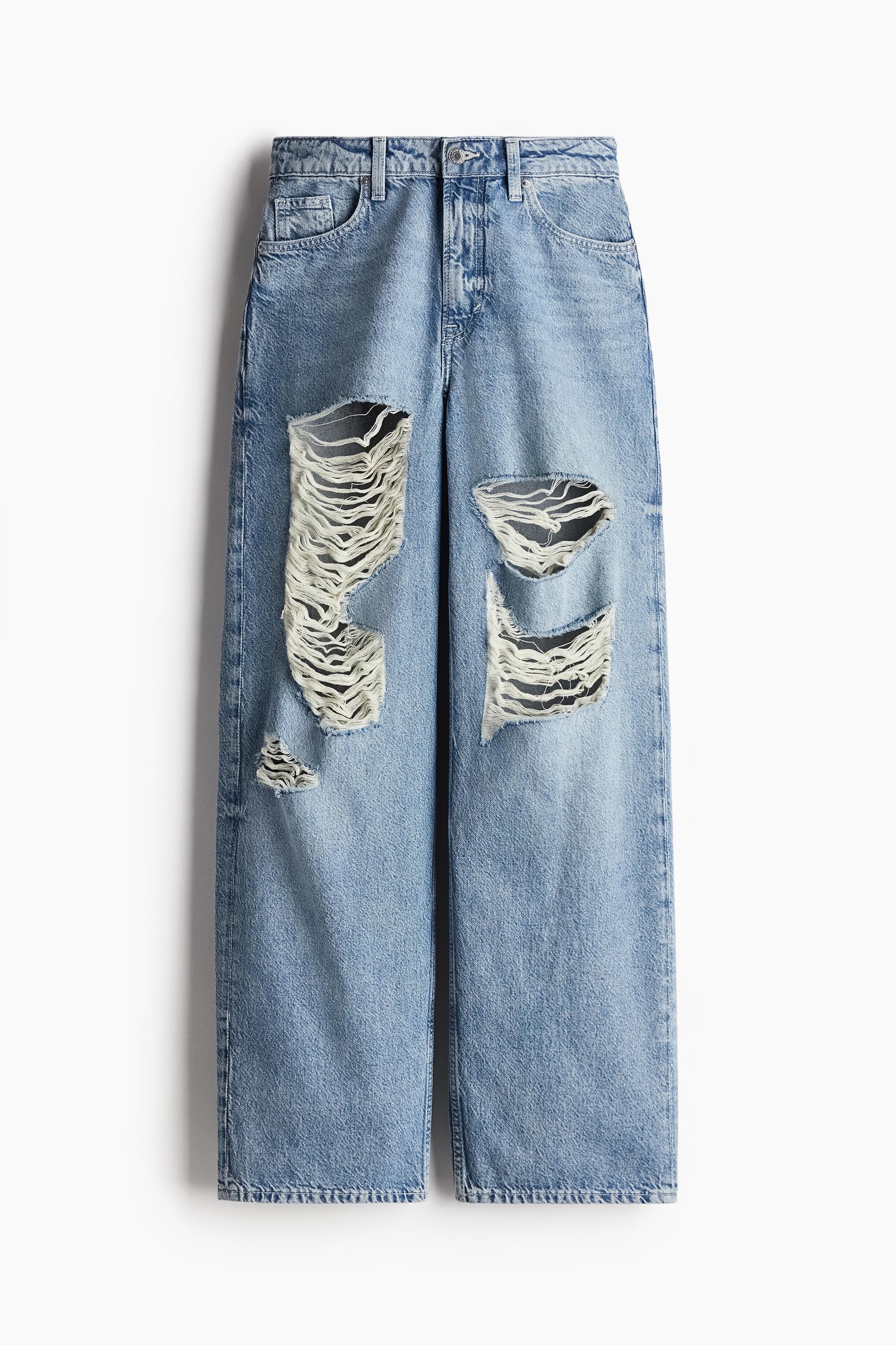 high-rise wide-leg baggy jeans