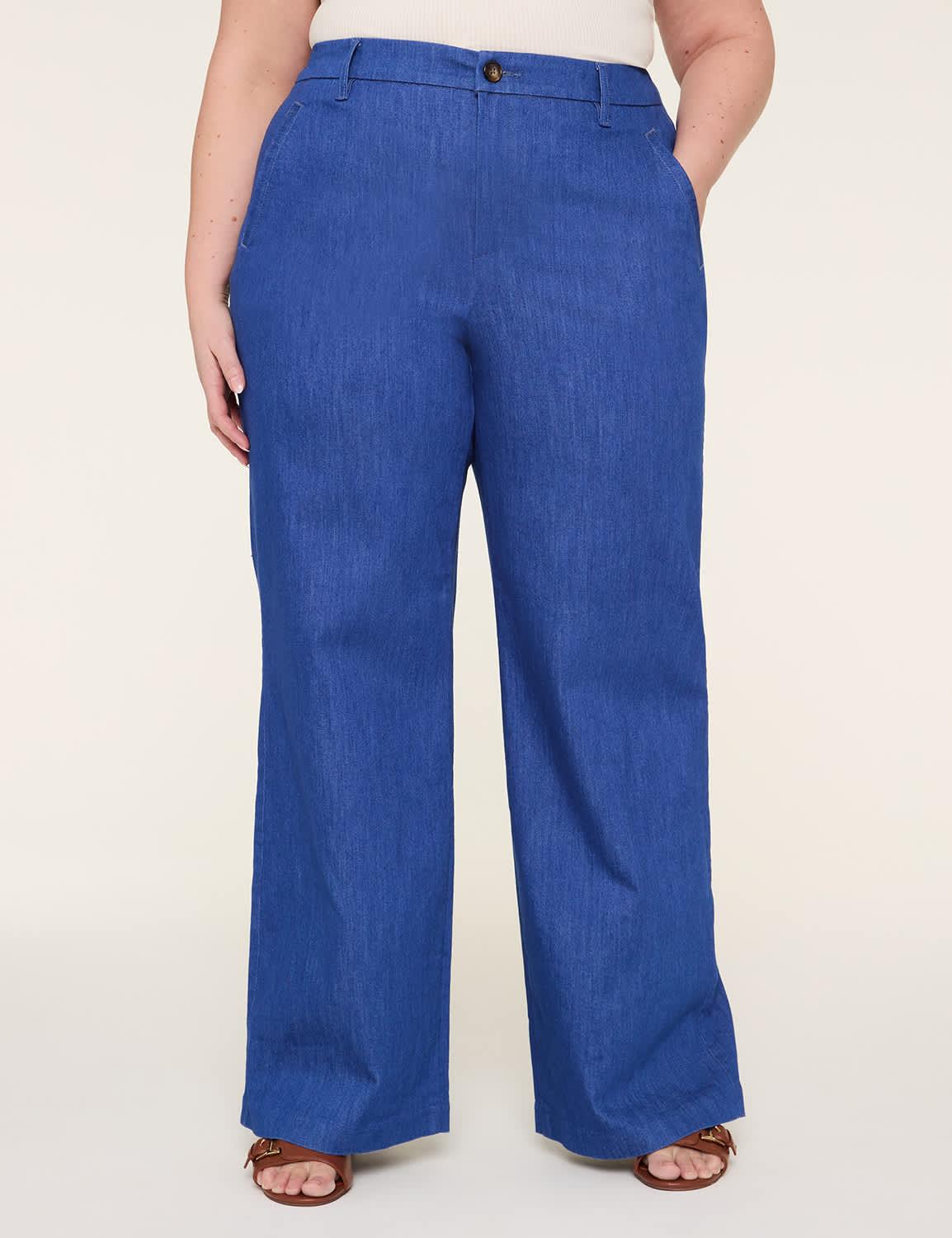 high-rise wide leg trouser jean