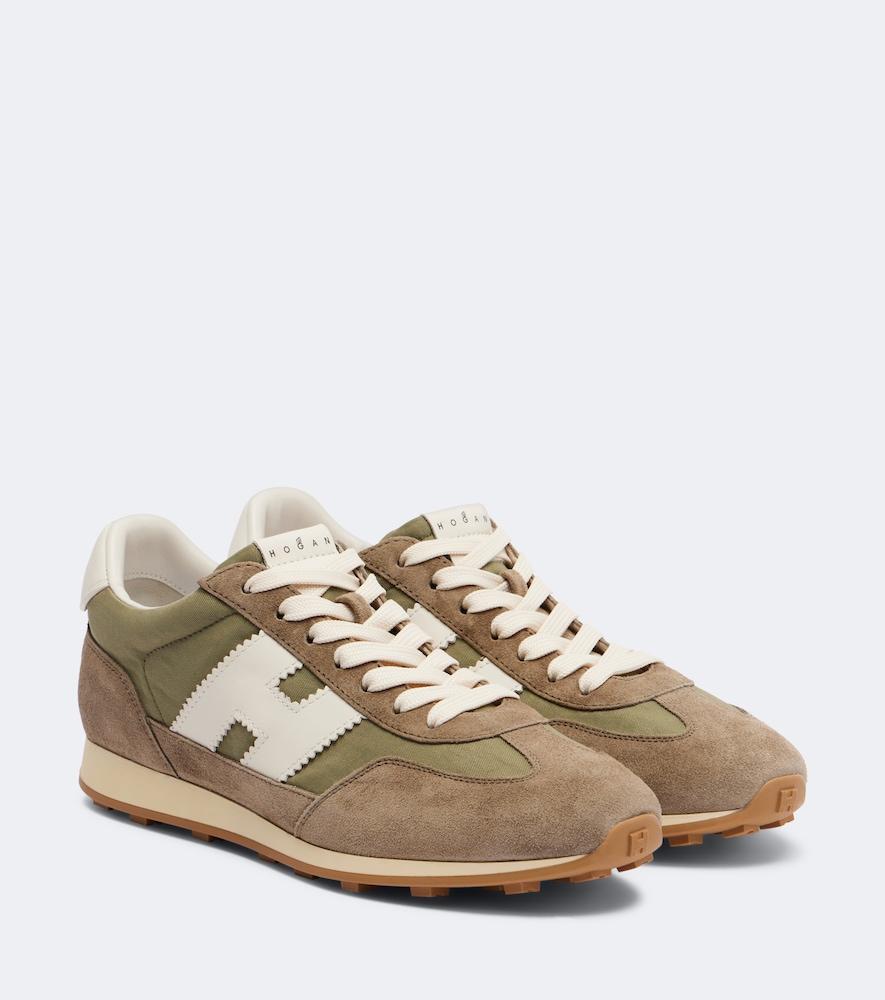 hogan athletic suede sneakers