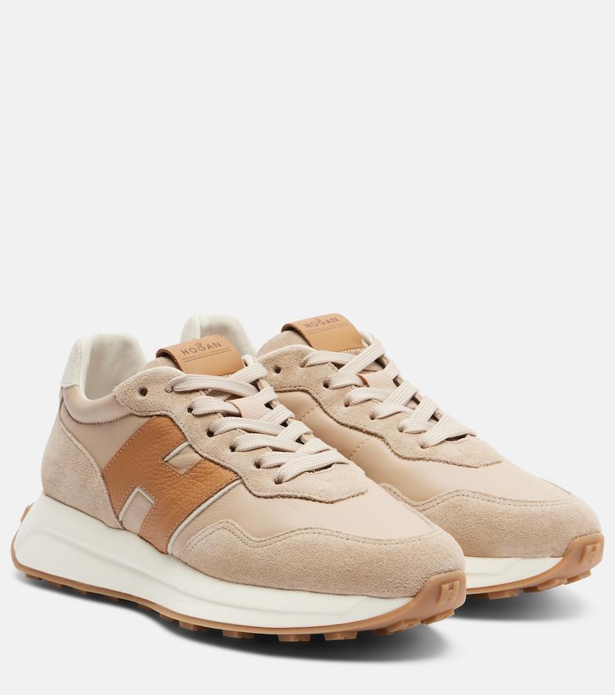 hogan h641 leather and suede sneakers