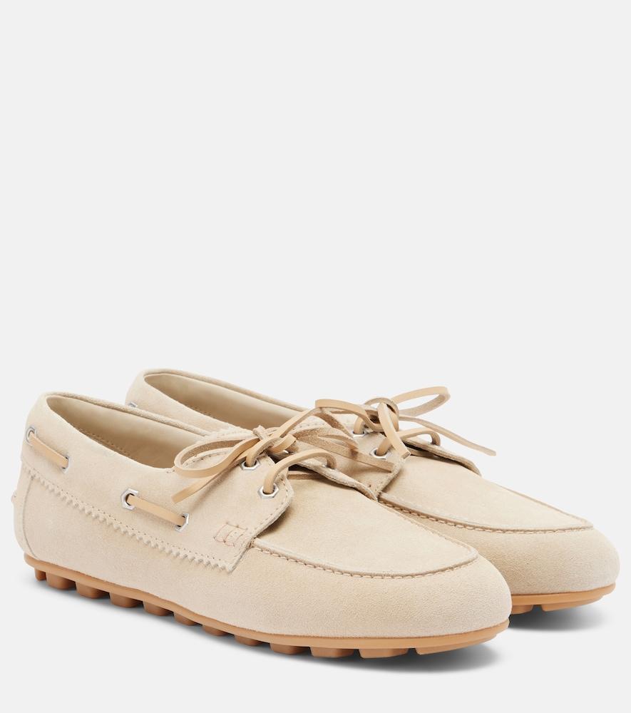 hogan h693 suede boat shoes