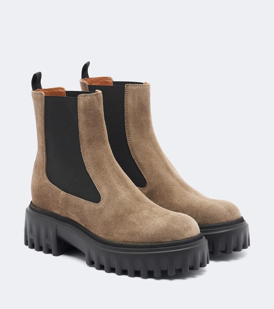 hogan h700 suede ankle boots