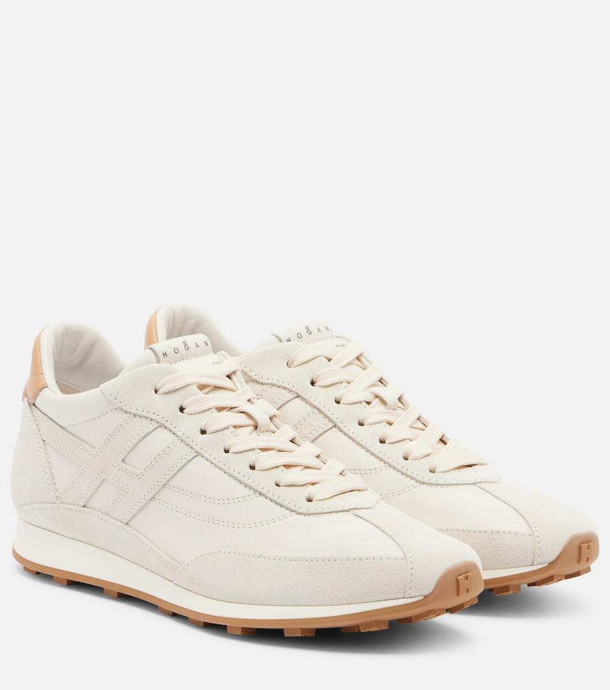 hogan hogan athletic suede and leather sneakers