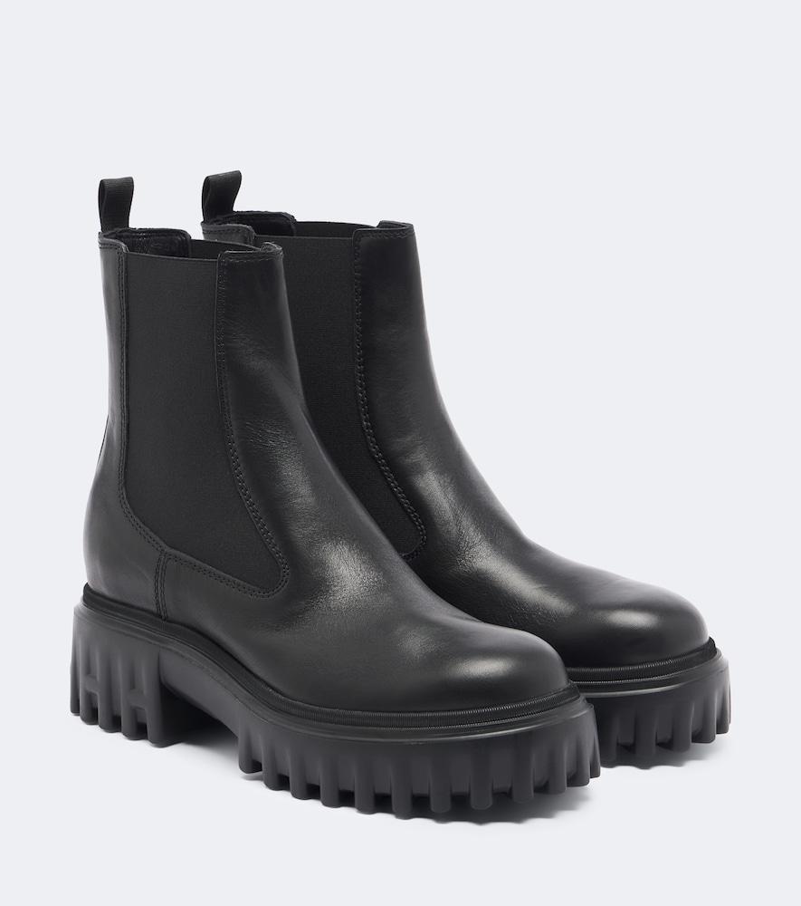 hogan hogan h700 leather chelsea boots