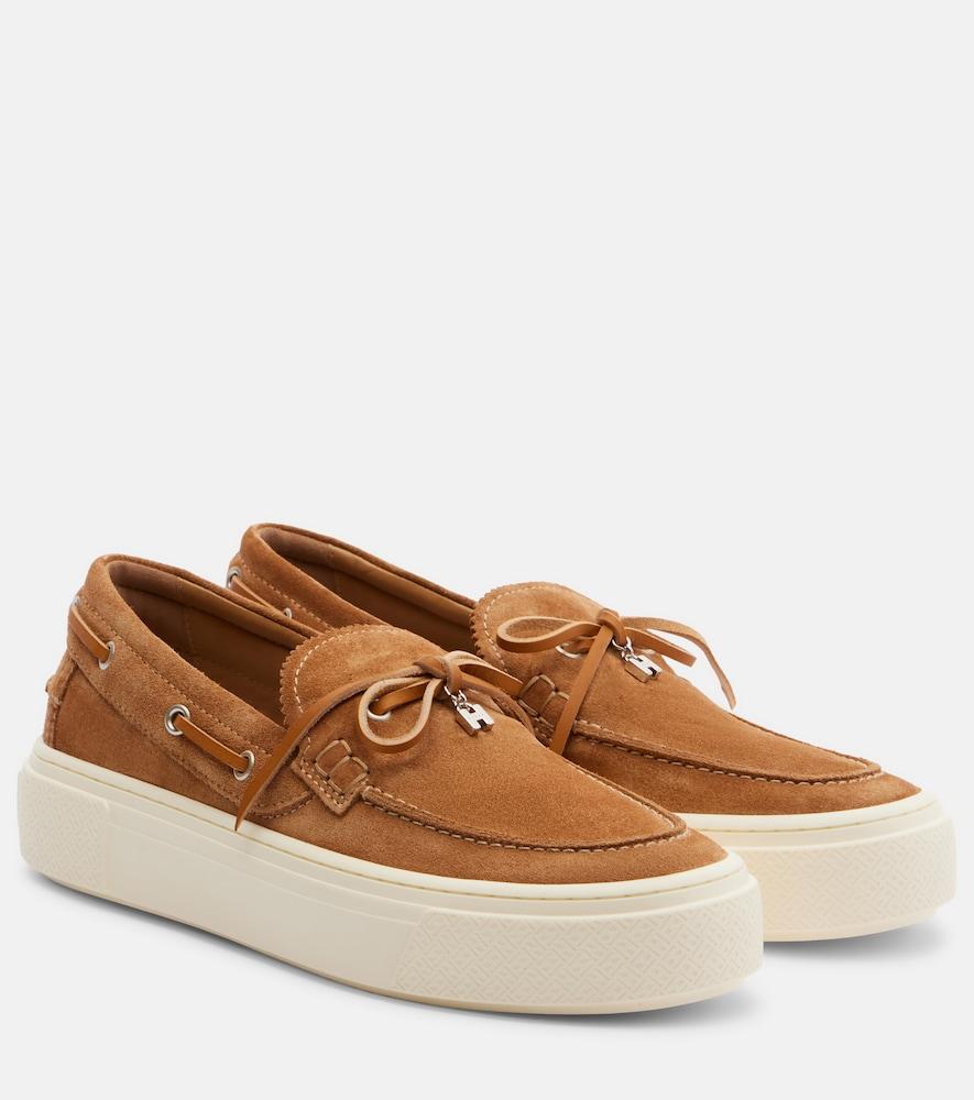 hogan suede boat shoes