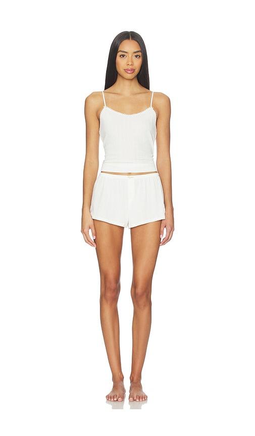 homebodii pontielle cami set in white. - size l (also in xl)