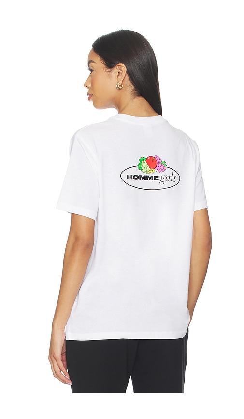 hommegirls x fruit of the loom pocket tee in white. - size m (also in xs, s)