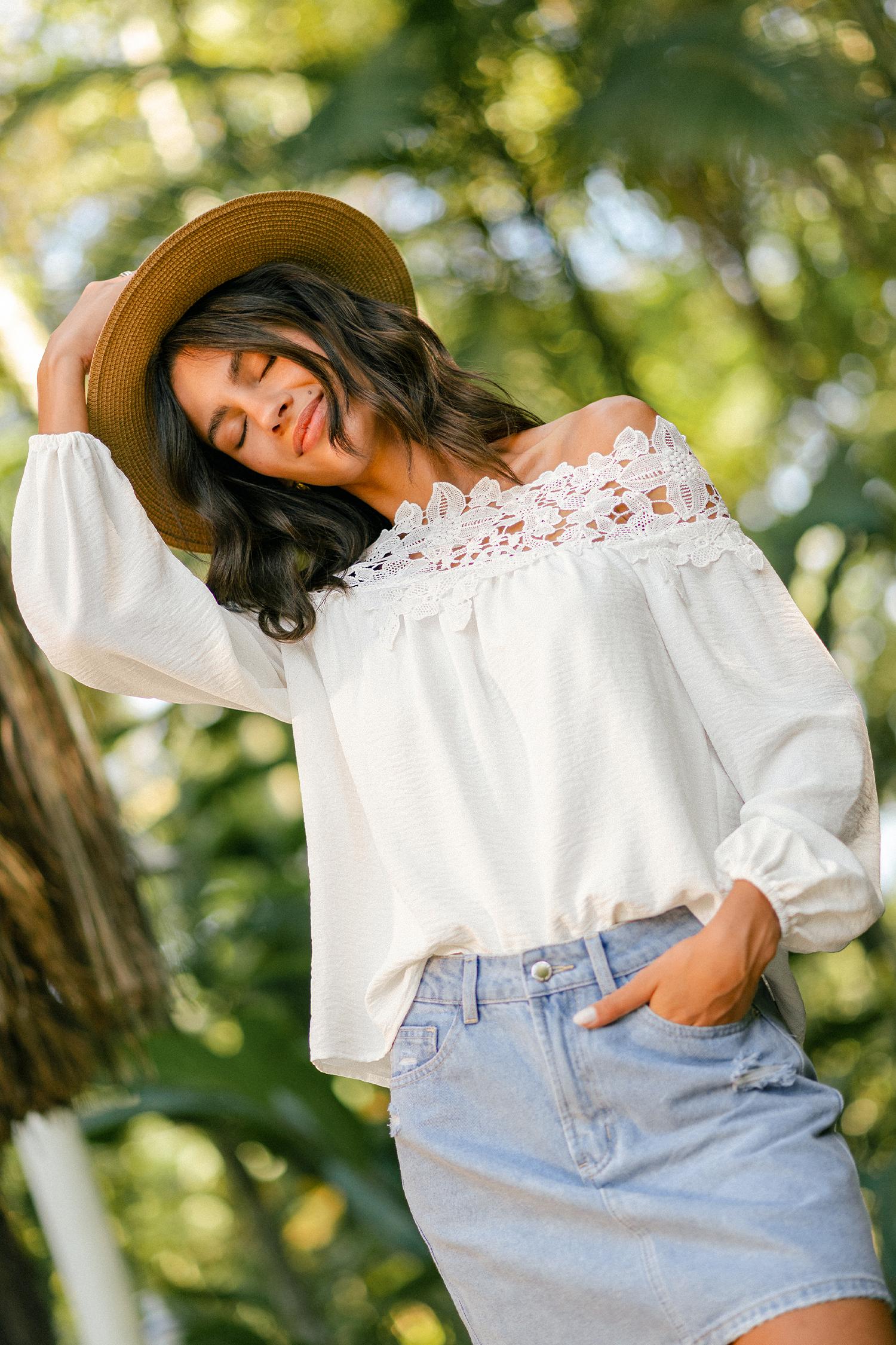 honey rose white top - l