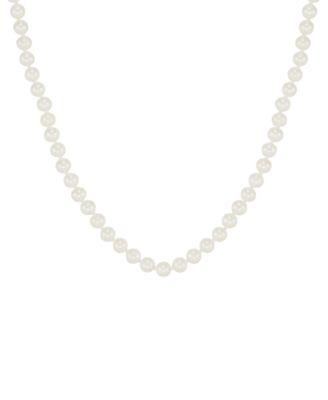 honora white cultured freshwater pearl 6 7mm necklace in 14k yellow gold collection
