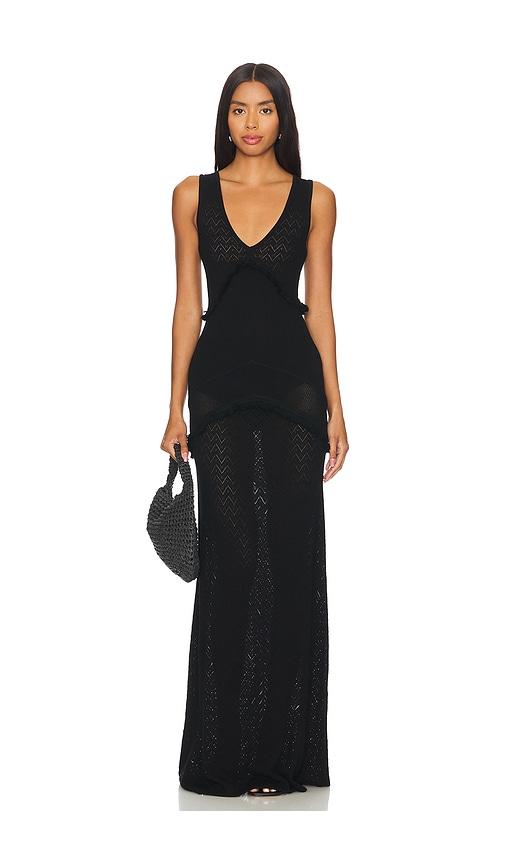 house of harlow 1960 mags maxi dress in black. - size s (also in xs)