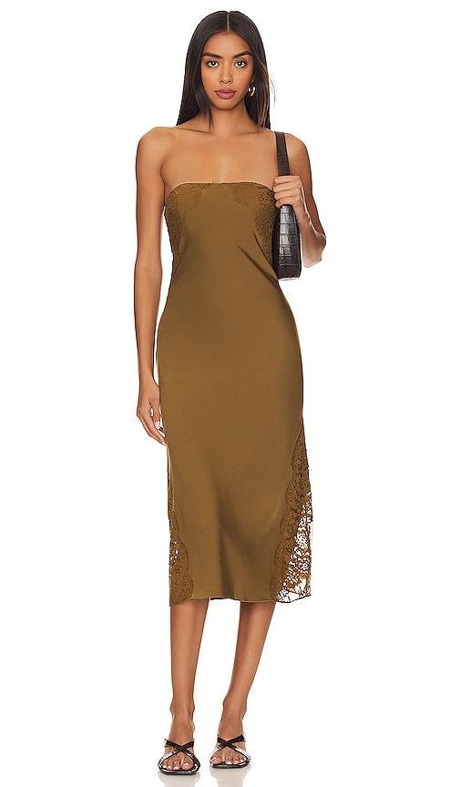 house of harlow 1960 x revolve francisca midi dress in olive. - size m (also in l)