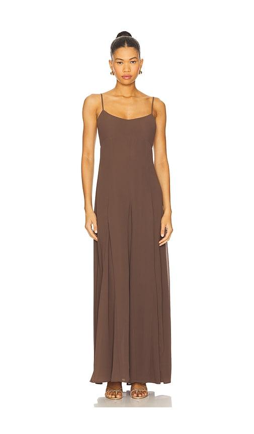 house of harlow 1960 x revolve joyce maxi dress in chocolate. - size s (also in xs)