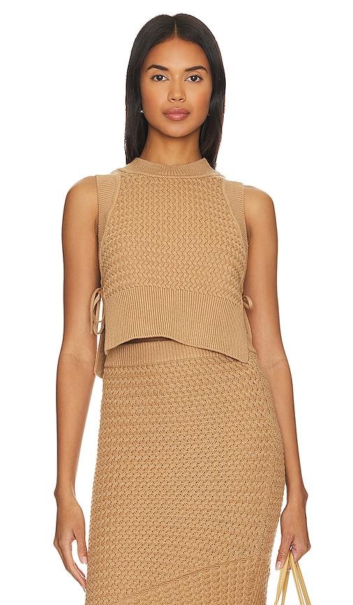 house of harlow 1960 x revolve lilja top in tan. - size l (also in m)