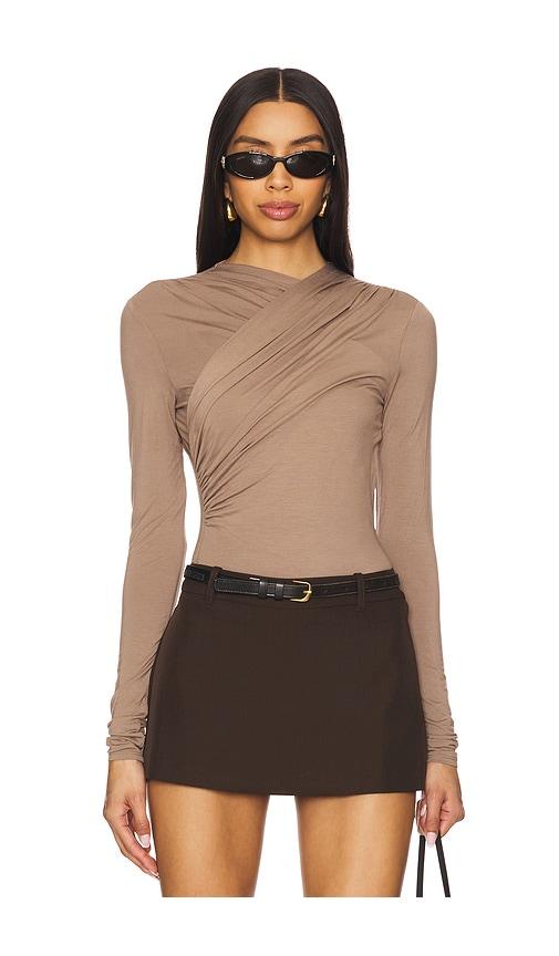 house of harlow 1960 x revolve mavis top in brown. - size m (also in xs, xxs)