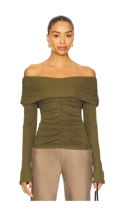 house of harlow 1960 x revolve suki top in olive. - size m (also in s, xs, xxs)