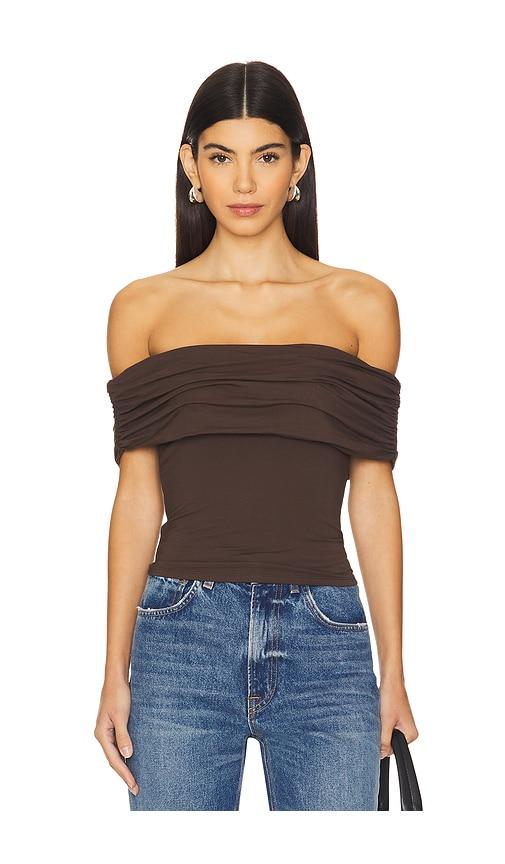 house of harlow 1960 x revolve whittney top in brown. - size l (also in xl, xs, xxs)