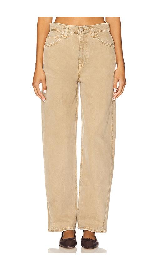 hudson jeans bailey relaxed barrel jeans in tan. - size 27 (also in 28)