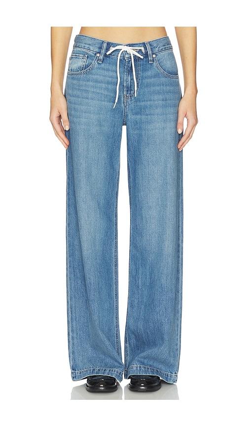 hudson jeans drawstring rylee low and loose in blue. - size 24 (also in 33, 34)