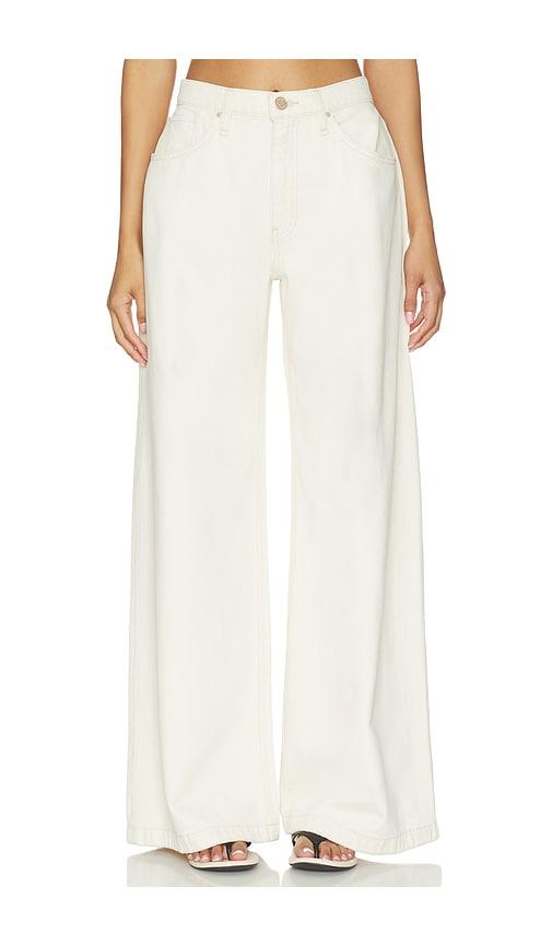 hudson jeans jodie loose wide leg jeans in cream. - size 24 (also in 25, 26, 27, 28, 29, 30, 31, 32, 33, 34)
