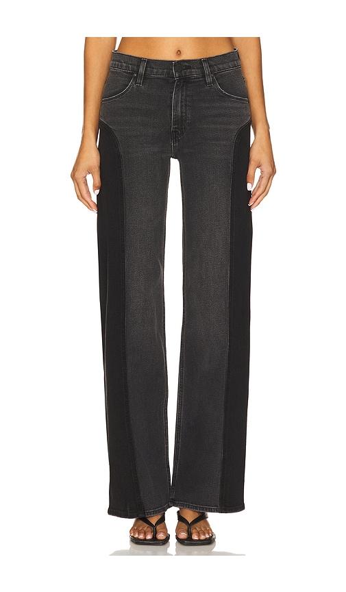 hudson jeans lexi seamed wide leg jeans in black. - size 30 (also in 32, 34)