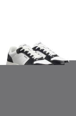 hugo logo-detail trainers with colour-blocking - white women's sneakers size 9