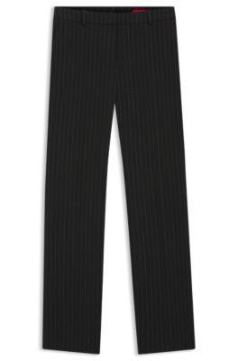 hugo regular-fit trousers with sparkling pinstripe - patterned women's formal pants size 2