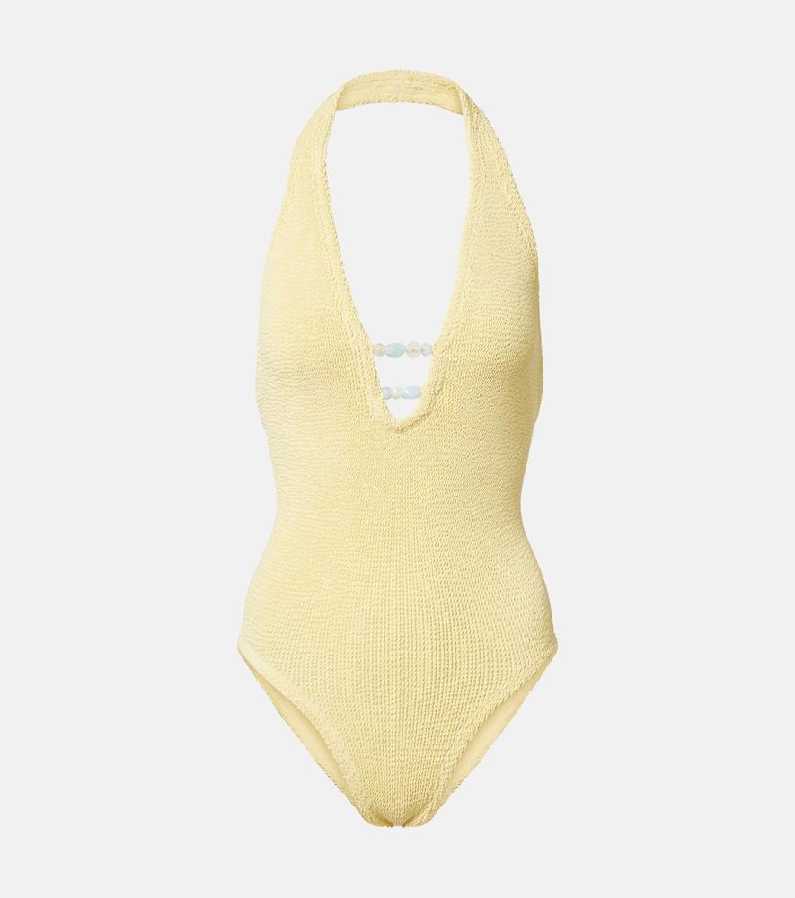 hunza g adriana beaded swimsuit