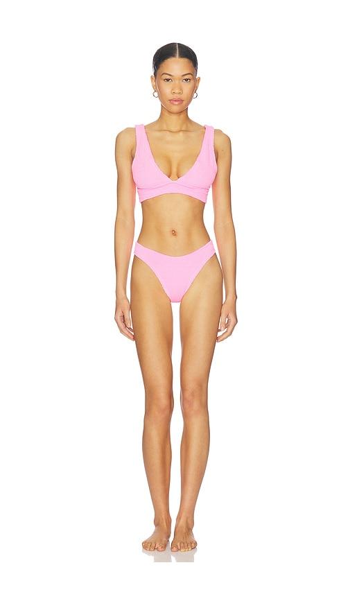 hunza g carla bikini set in pink.