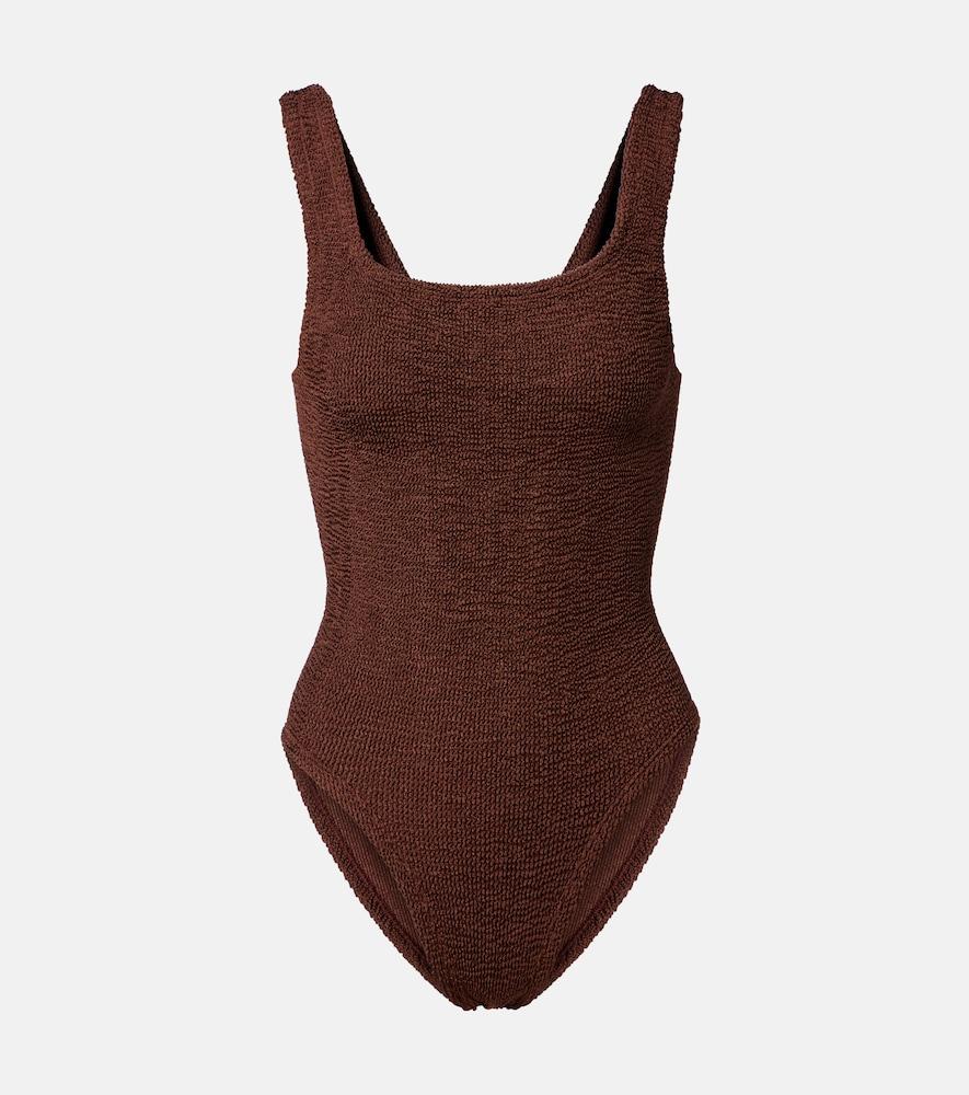 hunza g coverage square neck swimsuit