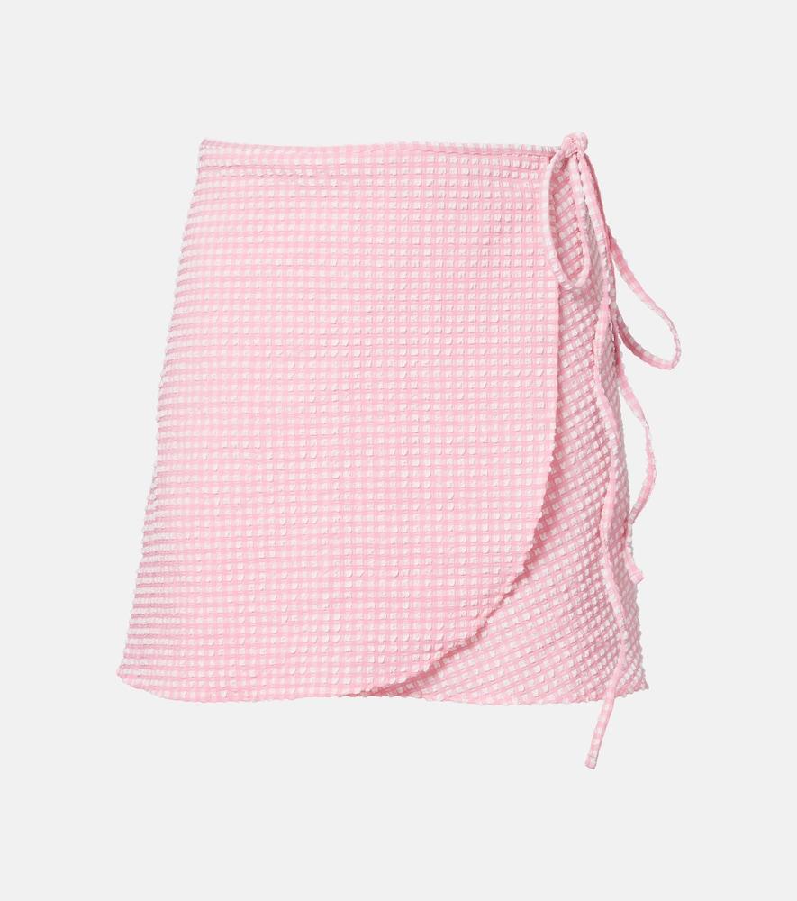 hunza g gingham beach cover-up