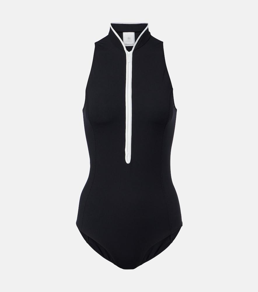 hunza g katya zip-up swimsuit