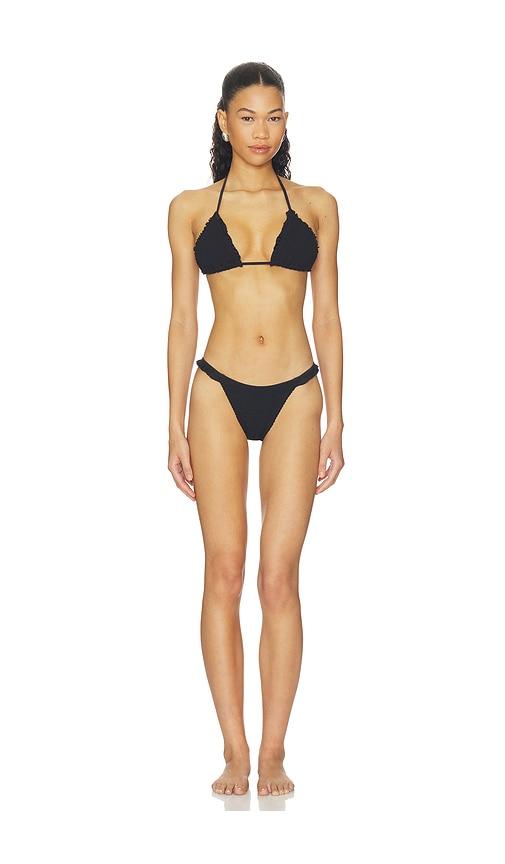 hunza g naomi bikini set in black.
