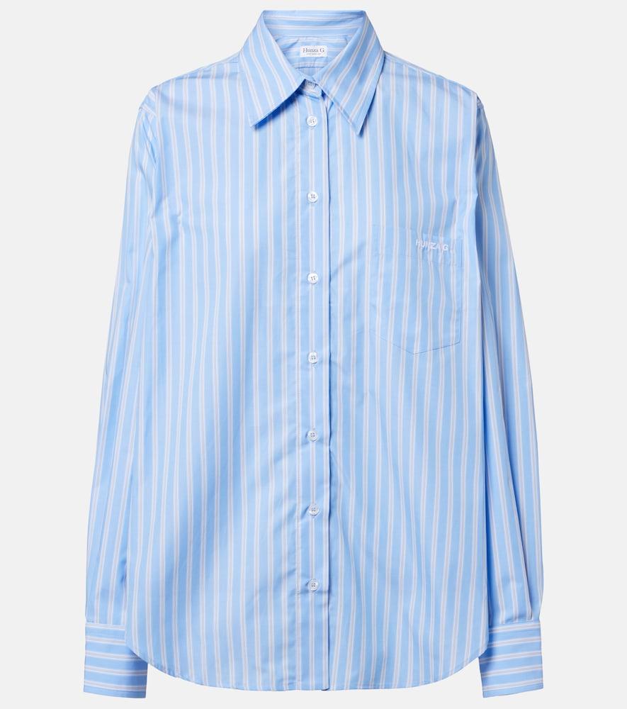 hunza g striped cotton polin shirt